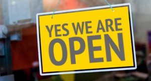 Yes we are open sign